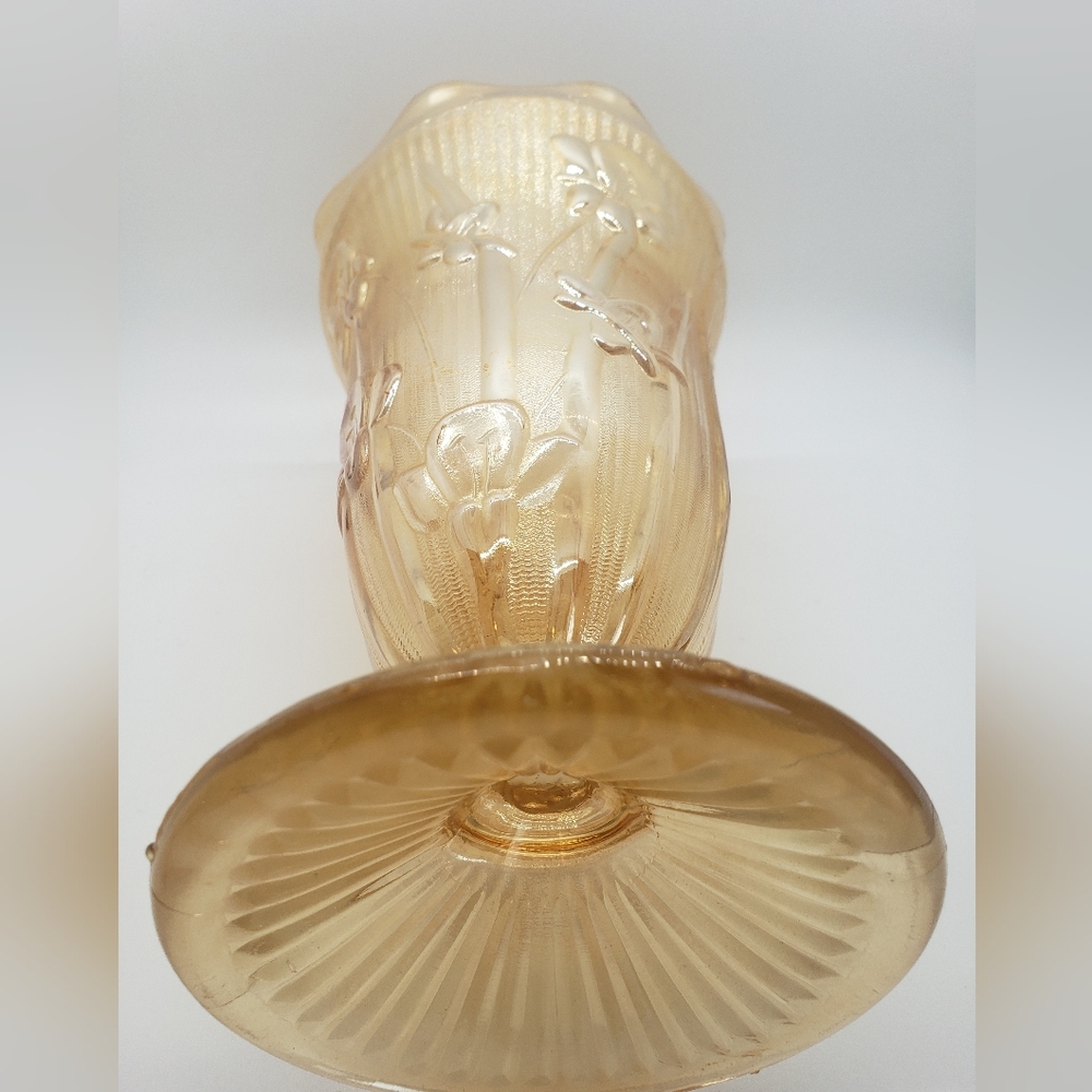 Vintage Vase Jeanette Iris and Herringbone Marigold - Picture 3 of 4